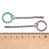 Ion Plating(IP) 304 Stainless Steel Split Key Ring Clasps STAS-L226-009A-M-3