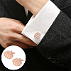 WADORN 2 Pairs Brass Cufflinks for Men FIND-WR0011-06-8