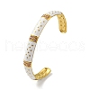 304 Stainlee Steel Enamel Open Cuff Bangles BJEW-Z063-01B-1