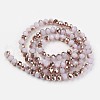 Electroplate Glass Beads Strands EGLA-A034-J6mm-N01-2