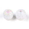 UV Plating Opaque Acrylic Beads OACR-T028-63A-3