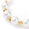 Plastic Pearl Round Beaded Bracelet BJEW-F463-02G-2