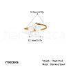 Fashion Stainless Steel Flower Cuff Rings for Women WL9140-2-1