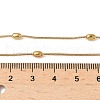 304 Stainless Steel Rice Beads Round Snake Chain Necklaces NJEW-D322-03G-5