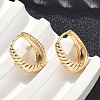 Brass Hoop Earrings EJEW-D320-15G-2