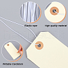 SOFPLATE 100Pcs Blank Paper Price Tags with Cord FIND-SP0002-91B-6