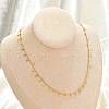 304 Stainless Steel Twist Chain Tassel Necklaces for Women NJEW-U029-01G-1