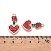 Valentine's Day Theme Alloy Enamel Pendants ENAM-T020-50F-01-3