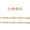 Handmade Golden Brass Enamel Link Chains CHC-K011-05G-2