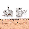 Brass Micro Pave Cubic Zirconia Pendants KK-N257-61P-3