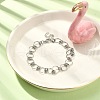 304 Stainless Steel Rings Link Chain Bracelet BJEW-TA00334-04-2