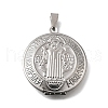 316 Stainless Steel Locket Pendants STAS-C123-04A-P-1