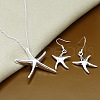 Starfish Alloy Dangle Earrings & Pendant Necklaces Sets FS-WGE4644-01-2