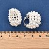 Brass ABC Plastic Imitation Pearl Basket Hoop Earrings EJEW-S270-08S-3