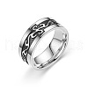 Retro 304 Stainless Steel Enamel Finger Rings for Men FS-WG366A7-06-2