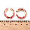 Brass Micro Pave Clear Cubic Zirconia Huggie Hoop Earrings EJEW-H121-22G-03-3