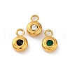 304 Stainless Steel Rhinestone Pendants STAS-M110-31G-1