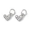 Rack Plating Brass Micro Pave Cubic Zirconia Pendants KK-P245-02P-1