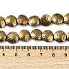 Electroplated Natural Lava Rock Beads Strands G-K388-01J-4