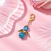Angel Glass Seed Bead Pendant Decorations HJEW-MZ00085-01-2