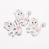 Alloy Enamel Kitten Pendants EA556Y-1-1