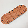 Oval Imitation Leather Crochet Bag Bottom PURS-PW0002-009C-04-1