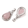 Natural Rose Quartz Pendants G-A095-02P-03-2