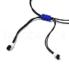 Evil Eye Handmade Lampwork & Glass Adjustable Braided Bead Bracelets BJEW-MZ00099-05-4