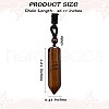 Natural Tiger Quartz Bullet Pendant Necklace JN1043A-3