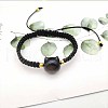 Black Braided Rope Shell Cat Charm Bracelet for Women WD1104-1