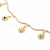 Brass Enamel Flower Pendant Necklaces NJEW-JN03222-2
