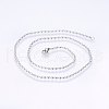 Non-Tarnish 304 Stainless Steel Ball Chain Necklaces NJEW-F221-06P-1