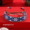 Christmas Glass Beads Braided Bead Bracelets TD0027-4