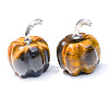 Natural Tiger Eye Carved Healing Pumpkin Figurines PW-WG74769-01-1