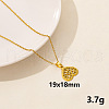Vintage Stainless Steel Heart Pendant Lock Collarbone Chain Necklace for Women KO0043-6-1