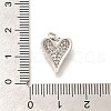 Brass Micro Pave Clear Cubic Zirconia Pendants KK-L225-035P-3