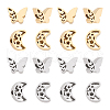 DICOSMETIC 16Pcs 4 Style 304 Stainless Steel Beads STAS-DC0001-98-1