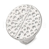 Rack Plating Brass Cuff Rings for Women Men KK-M021-01P-1