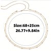 2Pcs Alloy Cable Chain Double Layer Waist Chains for Women WGD7BEF-01-4