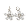Brass Micro Pave Cubic Zirconia Pendants KK-U067-03P-04-1
