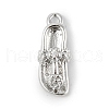 Brass Micro Pave Clear Cubic Zirconia Pendants KK-R219-27P-1