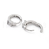 Square Rack Plating Brass with Clear Cubic Zirconia Hoop Earrings for Women EJEW-G409-05P-2