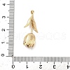 Three-Dimensional Flower Brass Pendants KK-V006-02G-04-4