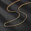 304 Stainless Steel Figaro Chain Necklaces STAS-F034-03G-3