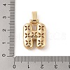 Brass Micro Pave Cubic Zirconia Pendants ZIRC-P121-01G-H-3