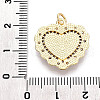Brass Micro Pave Clear Cubic Zirconia Pendants KK-N268-71G-3