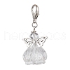 Angel Glass Beaded & Alloy Pendant Decorations HJEW-MZ00189-10-1