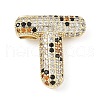 Brass Micro Pave Cubic Zirconia Pendants KK-Z108-02G-T-1