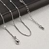 Brass Curb Chains Necklaces for Women NJEW-D302-18P-3