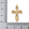 Rack Plating Brass Micro Pave Clear Cubic Zirconia Flower Connector Charms KK-A234-062G-3
